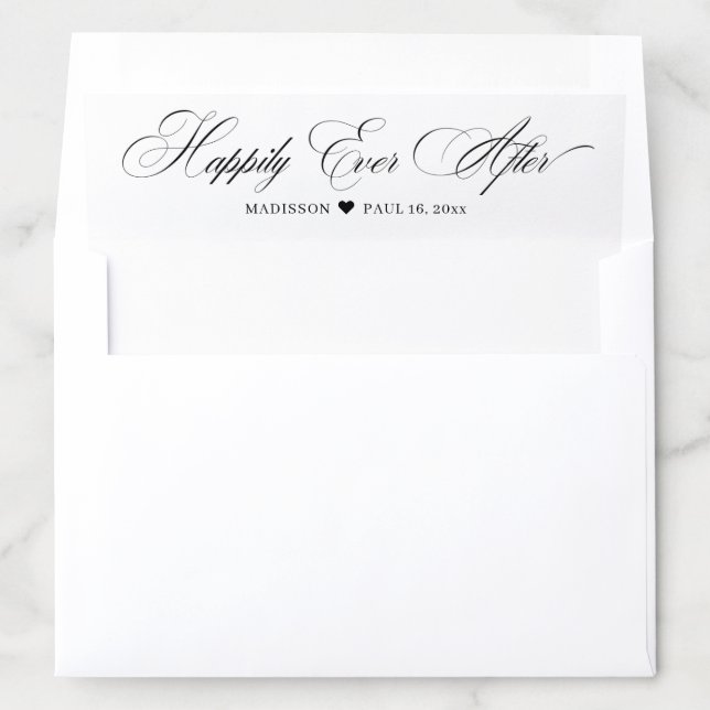 Elegant Minimal black and white Envelope Liner (In Envelope)