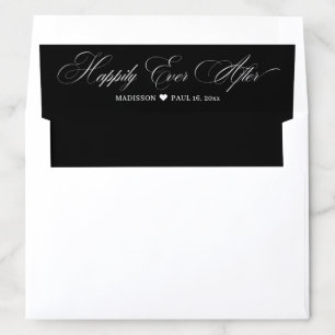 Elegant Minimal black and white Envelope Liner