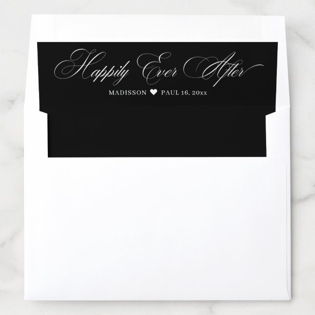 Elegant Minimal black and white Envelope Liner (In Envelope)