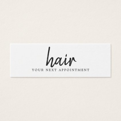 Elegant Minimal Black White Hair Appointment