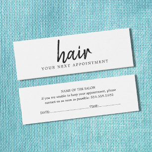 Elegant Minimal Black White Hair Appointment