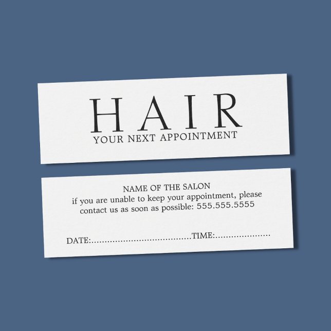 Elegant Minimal Black White Hair Appointment (Creator Uploaded)