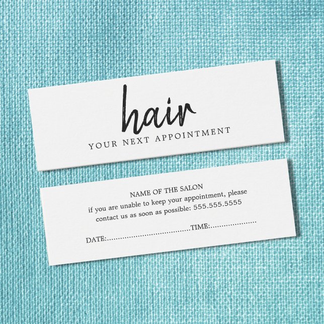 Elegant Minimal Black White Hair Appointment (Creator Uploaded)