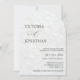 Elegant Minimal Black & White Wedding Invitation