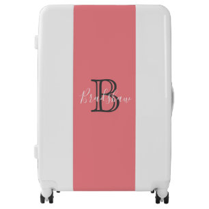  Elegant Minimal Blush Pink and  white Luggage