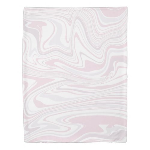 Elegant minimal blush pink  white marble look duvet cover