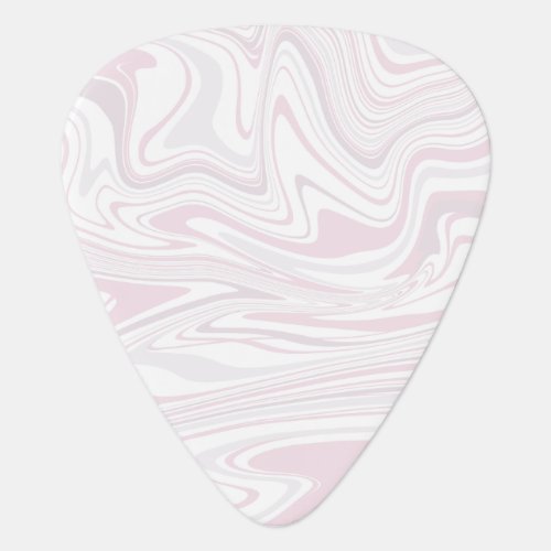 Elegant minimal blush pink  white marble look guitar pick