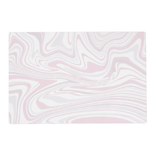 Elegant minimal blush pink & white marble look placemat