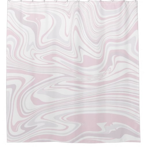 Elegant minimal blush pink & white marble look shower curtain Zazzle
