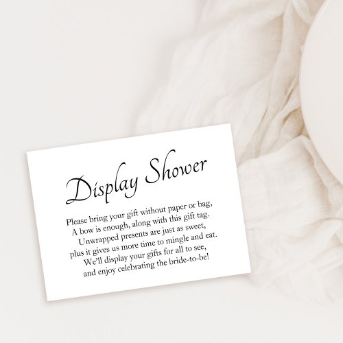 Elegant Minimal Bridal Display Shower Gift Card