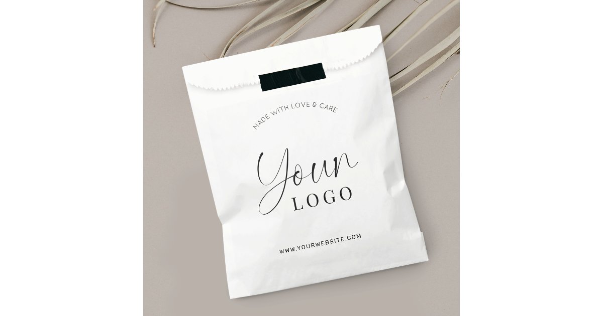 Elegant Minimal Business Logo Packaging Paper Bags | Zazzle