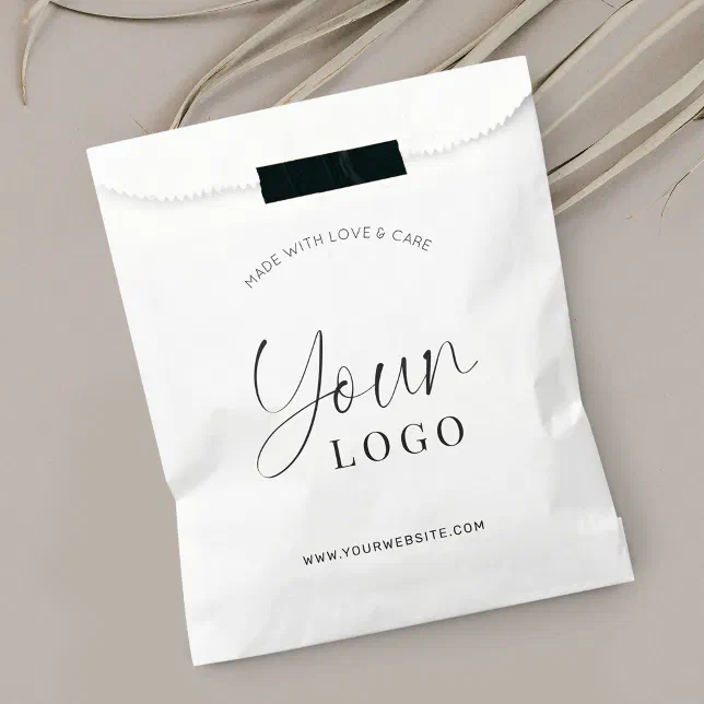 Elegant Minimal Business Logo Packaging Paper Bags | Zazzle