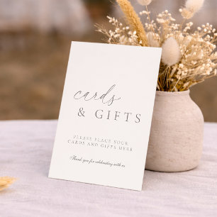 Elegant Minimal Cards & Gifts Wedding Sign 