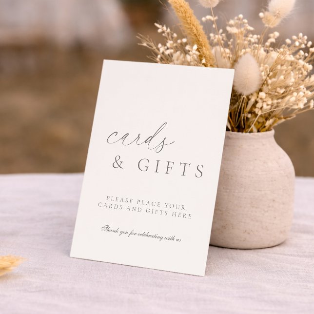 Elegant Minimal Cards & Gifts Wedding Sign  (Creator Uploaded)