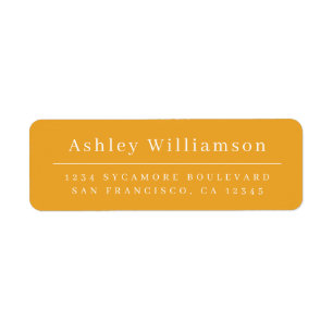 Elegant Minimal Chic Mellow Yellow Return Address Label
