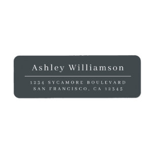 Elegant Minimal Chic Off-Black Return Address Label