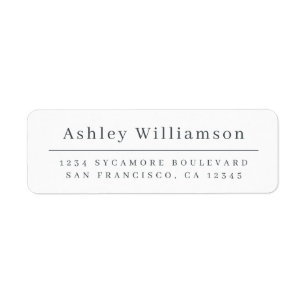 Elegant Minimal Chic Return Address Label