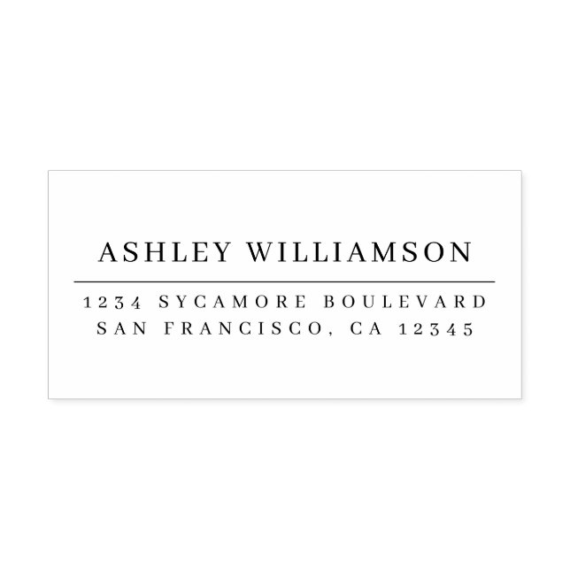 Elegant Minimal Chic Return Address Self-inking Stamp (Design)