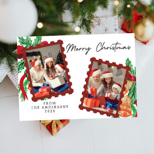 Elegant Minimal Christmas Modern Family Photo Holiday Card