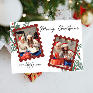 Elegant Minimal Christmas Modern Family Photo Holiday Card