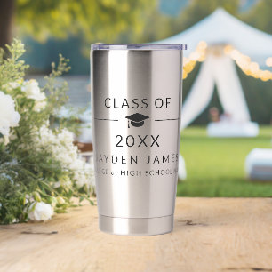 Elegant Minimal Class of 2026 Graduation Insulated Tumbler
