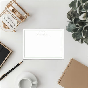 Elegant Minimal Classic Script Sage Green Post-it Notes