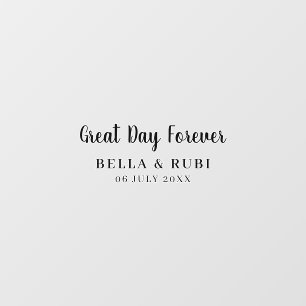 Elegant Minimal Clean Wedding Day Design Wall Decal