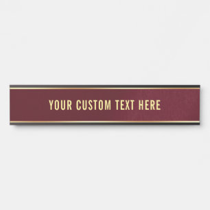 Elegant Minimal Design Your Custom Text Here Home Door Sign