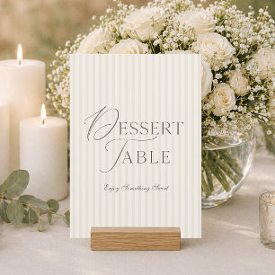 Elegant Minimal Dessert Table Wedding Sign Invitation