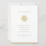 Elegant Minimal Faux Gold Snowflake Very Married Holiday Card
