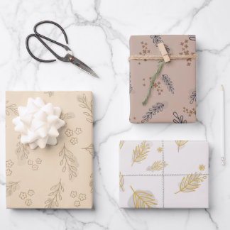 Elegant Minimal Floral Wrapping Paper