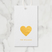 Elegant Minimal Gold Heart Love Chic Personalized