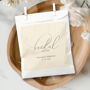 Elegant, minimal, handwriting Bridal Shower Favor Bag