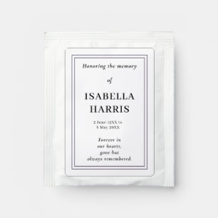 Elegant Minimal Memorial Keepsake Design Tea Bag Drink Mix