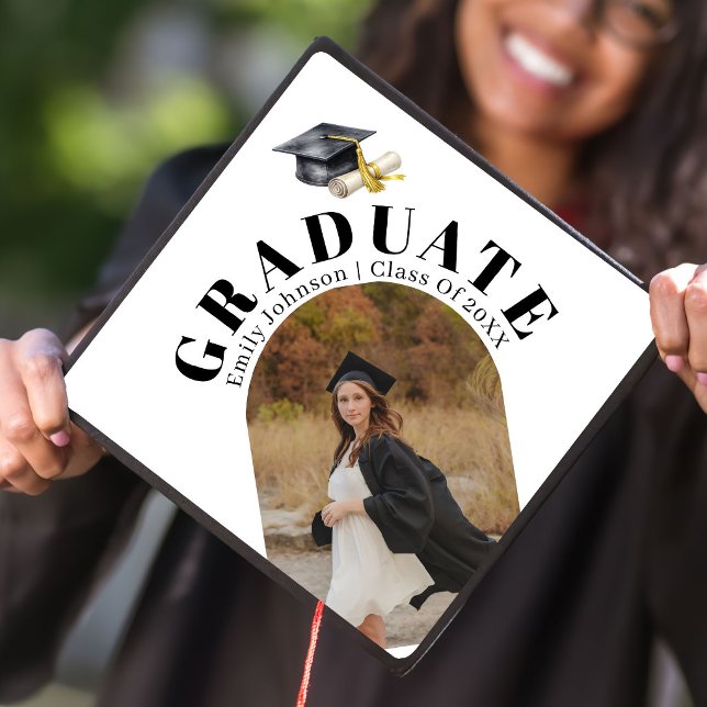 Elegant Minimal Minimalist Graduation Cap Topper (Creator Uploaded)
