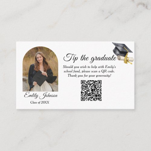 Elegant Minimal Minimalist Graduation Enclosure Card