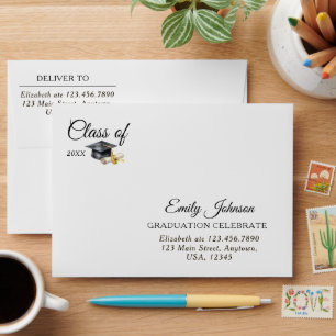 Elegant Minimal Minimalist Graduation Envelope
