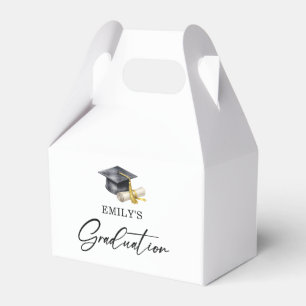 Elegant Minimal Minimalist Graduation Favor Boxes