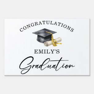 Elegant Minimal Minimalist Graduation Sign