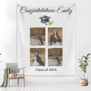 Elegant Minimal Minimalist Graduation Tapestry
