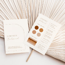 Elegant Minimal Modern Arch Bridesmaid Info Card