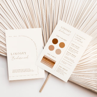 Elegant Minimal Modern Arch Bridesmaid Info Card