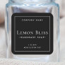 Elegant minimal modern black square product label