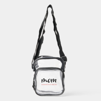 Elegant minimal modern clear bag - 'Mom'