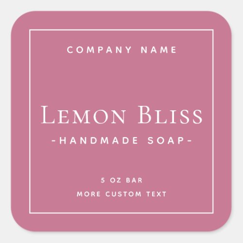 Elegant minimal modern rose mauve product label