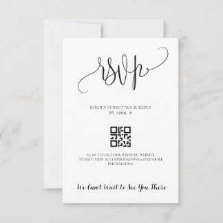elegant minimal modern rsvp card