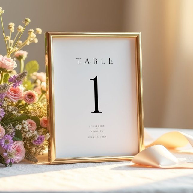Elegant Minimal Modern Wedding Table Number (Creator Uploaded)