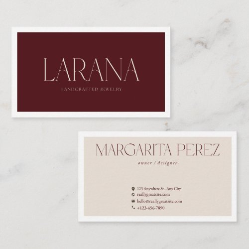 Elegant Minimal Monogram Modern Business Card