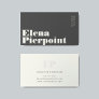 Elegant Minimal Monogram Modern Gray Professional Business Card