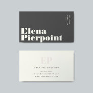 Elegant Minimal Monogram Modern Gray Professional Business Card at Zazzle